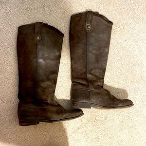 Frye Melissa Boots- dark coco brown